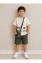 Yavrucak 63305-26 Boy's 4-Piece Set Shirt T-Shirt Shorts Bag Combination Summer Casual Set - 5