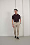 Men's Knitted Button Detailed Polo Collar T-Shirt - 7