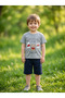 Boy's Set Top and Bottom Combed Cotton Shorts Set - 2