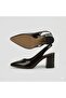 (Pine Cone) Closed Toe Thick Heeled Women's Shoes Brown - 4