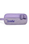 Pencil Case with Bowknot Smile, Large Capacity, Two Compartments, Pen Holder - Purple