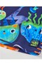 Boy's Sea Creatures Printed Swimsuit 1-4 Years Dark Blue - 3