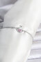 Stylish Brass Silver Color Zircon Stone Swan Model Waterway Women's Bracelet Teachers Mothers Valentine's Day