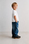 Boy's Blue Baggy Jean Trousers Comfortable Fit Daily Use - 4