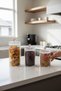 Mien 3-Piece Glass Jar Set with Bow Detail – Storage Set with 3 Different Size Lids - 3