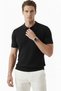 Black Polo Collar Knitwear T-Shirt Comfortable Fit Men's Knitwear T-Shirt 2608108 - 2