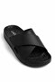 Comfortable Black Cross-Strapped Casual Men's Slippers for Beach and Seaside Use - 3