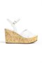 Genuine Leather 34-35-36-37-38-39-40 Size Natural Cork Look Women's Sandals