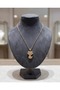 Catyra Steel Necklace with Hanging Cat Figure - 4