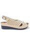 Women's Beige Orthopedic Comfortable Daily Comfortable Wedge Heel Summer Sandals - 2