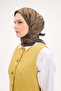 Velora Scarf Watercolor Pattern Army Green 90X90 - 3