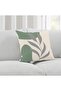 Bohemian Boho Themed Green Gray and Cream Color Digital Printed Gift Set of 4 Throw Pillow Covers - 6