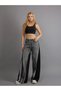 Custom Design Elastic Waist Wide Leg Loose Fit Washable Two-Piece Denim Jean Pants-Custom Design Elastic Waist Wide Leg Loose Fit Washable Two-Piece Denim - 2