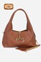 Nora Genuine Suede Shoulder Bag with Metal Buckle