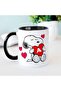 دعونا نصنع ذكريات - كوب على شكل قلب مخصص بتصميم سنوبي من PEANUTS - أحمر - 3