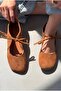 Belith Tan Suede Women's Ballerinas
