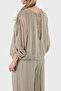 Silk Blend V-Neck Embroidered Loose Blouse Bluz 6901022 - 3