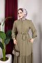 Lara Buttoned Ruffle Dress - 4