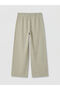 Khaki High Waist Wideleg Women's Jean Trousers - 6