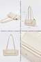 Cream D59 Zippered Modern Minimal Design Long Strap Large Volume Daily Women's Hand and Shoulder Bag - 5