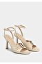 Beige Women's Heeled Sandals - 2