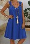 Women's Strappy V-Neck Bird Eye Detailed Midi Aerobin Dress - 3