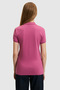 Women's Fuchsia Polo Collar Basic T-Shirt 50323461-Vr023 - 5