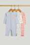 3 Pack Ice Cream Footless Sleepsuits