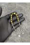 Gold Hematite Silver Color Tassel Combination Zaza Sallamaklı Natural Stone Prayer Beads