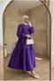 Women's Poplin Hijab Dress – Layered Loose Summer Dress - 4
