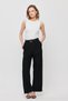 Pile Detailed High Waist Palazzo Women's Trousers - 2