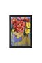Woman Portrait Flowers Head Wall Painting Aesthetic Decor 30x40 cm