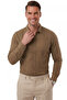Coffee Stripe Textured Wrinkle-Resistant, Iron-Free Comfortable Fit Men's Shirt 2602607