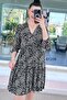 Double-Breasted Collar Helen Crepe Dress 6Y209 - 3