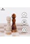 Marble Chess Set 12 Inch Handmade Travertine & Red Board Game - Tabletop & Home Décor - 5