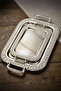 Silver Plated Serving Tray with Handles Set of 2 Luxury Decorative Presentation Tray - 3