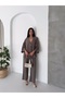 Women's Modal Fabric Bat Sleeve Kimono Double Set - 5