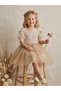 Latte Guipure Detailed Girls' Dress