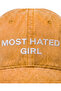 ''Most Hated Girl'' Embroidered Washed Hat /''En Sevi̇lmeyen Kiz'' Embroidered Washed Baseball Cap - 3