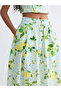 Poplin Flared Skirt with Elastic Waist - 3