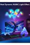 أضواء LED مثلثية الشكل لغرف الألعاب، أضواء جدارية RGB، أضواء ليلية LED محيطية بتقنية WiFi 5V USB. - 3