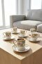 Portia 6-Person Porcelain Coffee Cup Set - 90 ml