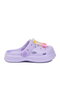 Lilac Light Flexible Eva Girls Sabo Slippers 404 F-P - 5