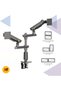 Nb D9C 27-50 Inch Dual Arm 2-20 kg Vesa Compatible Professional Monitor Stand - 4