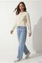 Ruffle Detailed Cardigan Ecru - 3