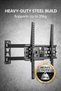 26"-55" TV Wall Bracket – Full Motion TV Mount with Swivel Tilt Extend Cantilever Arm – Ultra Slim TV Stand for LED, LCD, OLED, Plasma Screens – Heavy Duty Dual Arm Wall Mount - 3