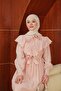 Waist Drawstring Guipure Design Dress Powder - 2