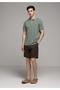 Regular Fit Mid Waist Straight Men's Brown Shorts