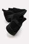 Tied Striped Knitwear Women's Sneakers Black Black - 4