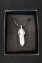 Crystal Quartz Natural Stone Pendant Gemstone Pendant Nails Cut Necklace - 4